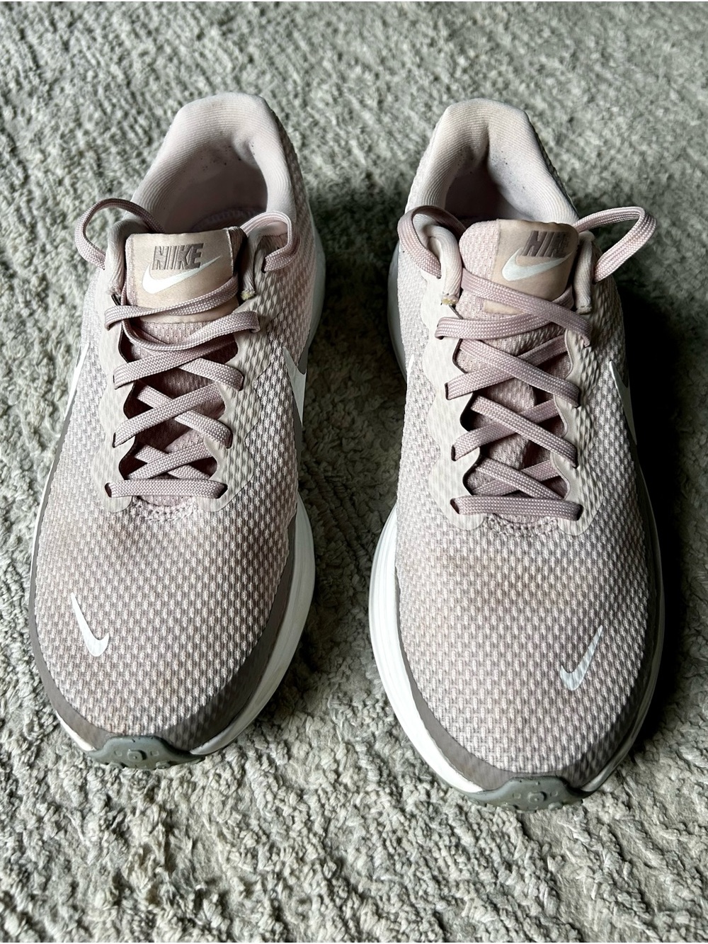 Nike Women’s Athletic Running Shoes - Dusty Pink with White Swoosh